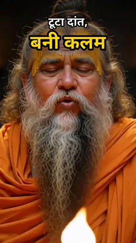 Thumbnail concept 2: the sage Vyasa with the Hindi title ‘A broken tusk became a pen’.